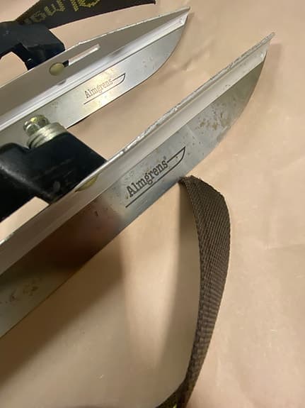 Almgrens långfärdsskridskor aluminium justerades storlek