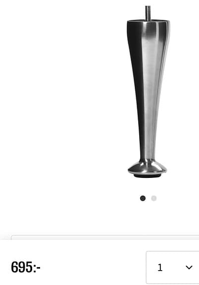 MIO Delux sängben 19 cm i krom