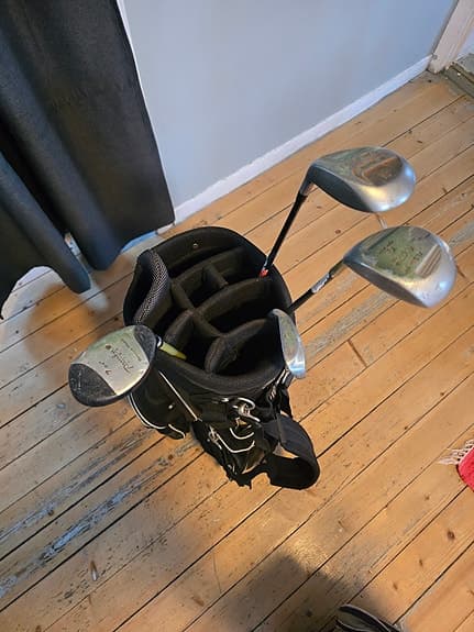 Golfset med bag svart