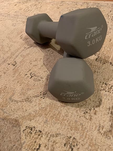 Crane hantlar 3 kg grå