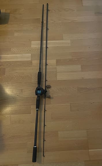 Multispö med rulle och lina plus en jigg