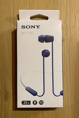 Sony WI-C100 in-ear hörlurar blå