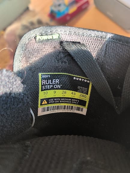 Burton Ruler Step On snowboardboots 28 cm svart herr