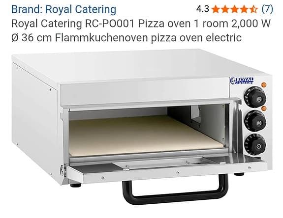 Royal Catering RC-PO001 pizzaugn elektrisk