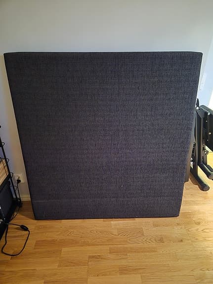Sänggavel, mörkgrå/svart