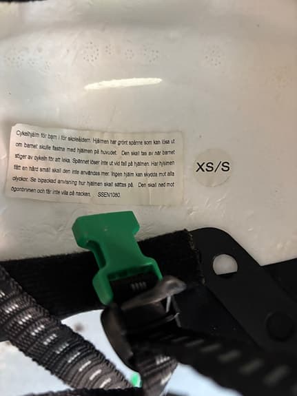 Cykelhjälm XS/S svart grön