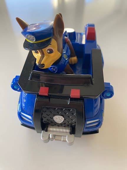 Paw Patrol Chase polisbil med figur blå leksaksfordon