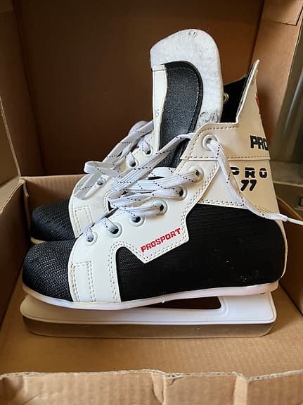 ishockeyskridskor barn storlek 35 svart/vit