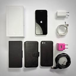 iPhone SE 2:a gen 2020 med tillbehör