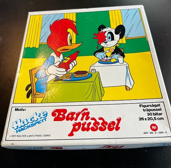 Hacke hackspett träpussel Alga (vintage, retro)