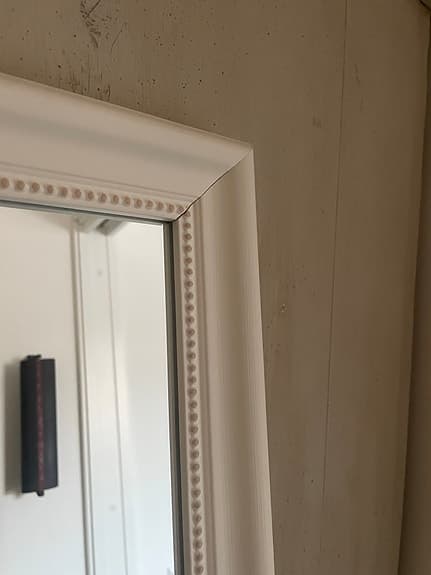 Spegel helkropp vit med profilerad ram