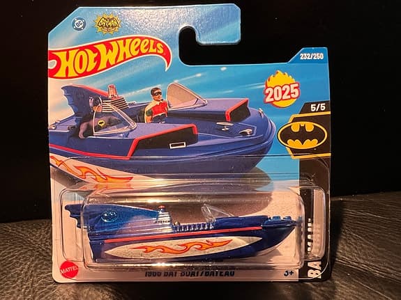 Hot Wheels 1966 Bat Boat leksaksbil blå