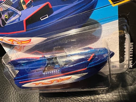 Hot Wheels 1966 Bat Boat leksaksbil blå