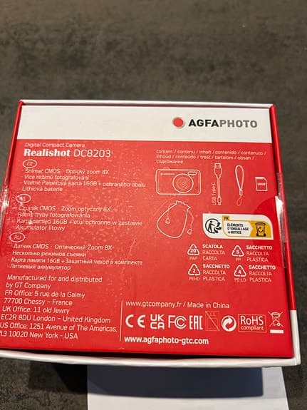 Agfa Realishot DC8203 digitalkamera 21 MP svart