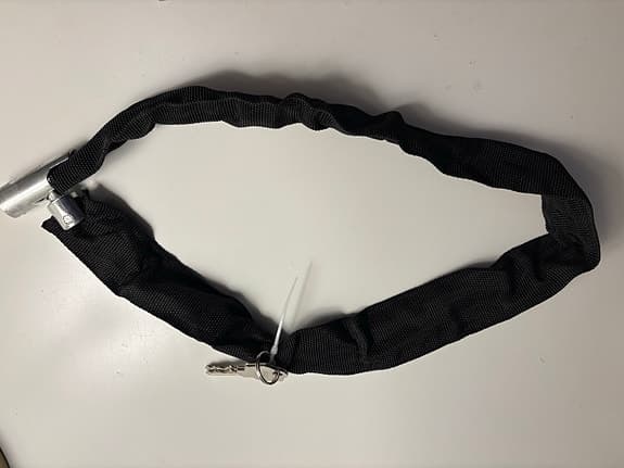 Kedjelås cykel svart med nyckel 60cm/70cm/80cm