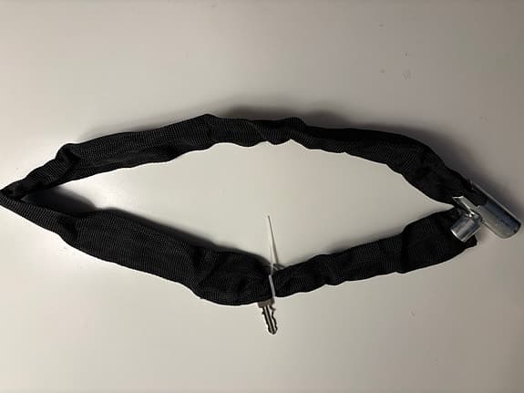 Kedjelås cykel svart med nyckel 60cm/70cm/80cm