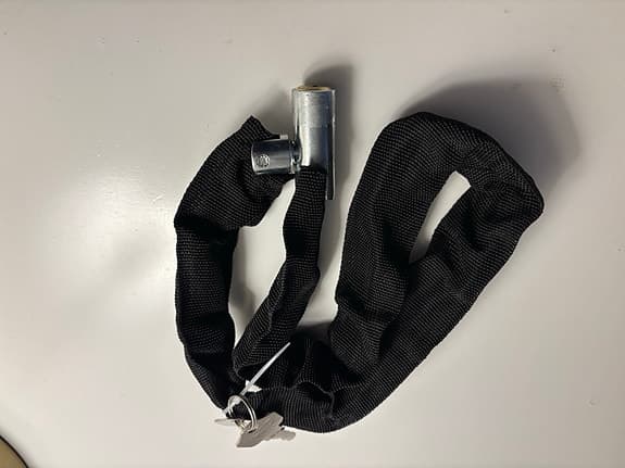 Kedjelås cykel svart med nyckel 60cm/70cm/80cm