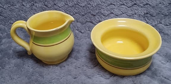 Vintage Gräddkanna & Sockerskål "Gefle"
