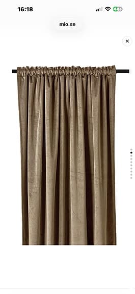 Mio gardinpar sammet brun 250 cm