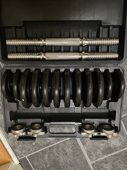 Dumbbell set hantelset med viktskivor i väska