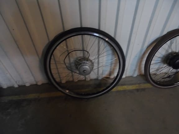 el cykel hjul med motor fungerar bra