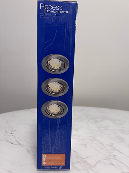 Nordlux Recess LED High-Power spotlights, 3-pack