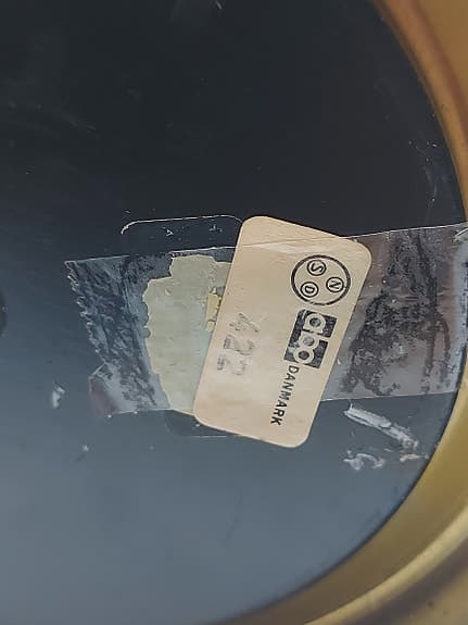 Dansk Vintage Bordslampa – ABO Danmark 442 – Mässing & Frostat Glas