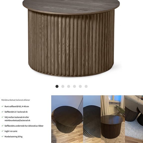 Soffbord CORD 60diameter