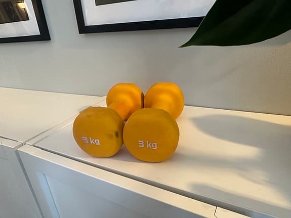 1 par hantlar, 3kg vardera