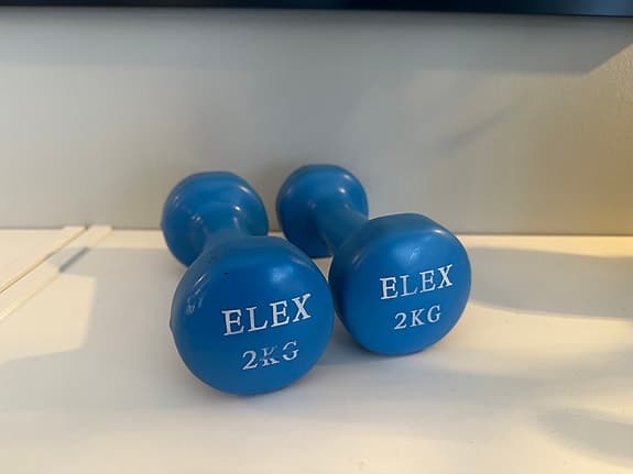 1 par hantlar, 2kg vardera