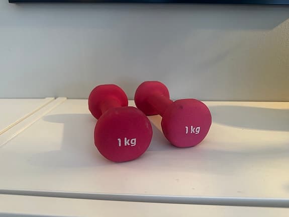 1 par hantlar, 1kg vardera