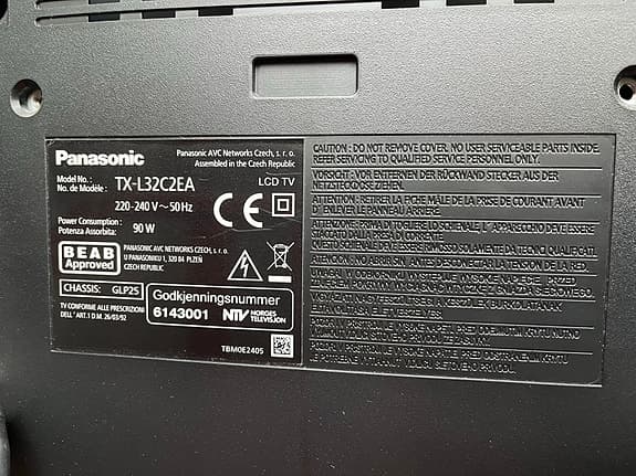 TV Panasonic TX-L32C2EA svart