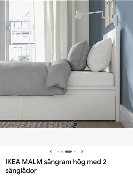 Mio säng med förvaring IKEA 90x200 vit