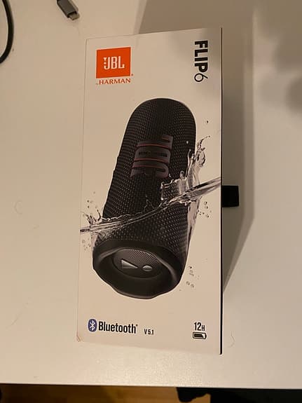 JBL Flip 6 bärbar bluetooth-högtalare svart