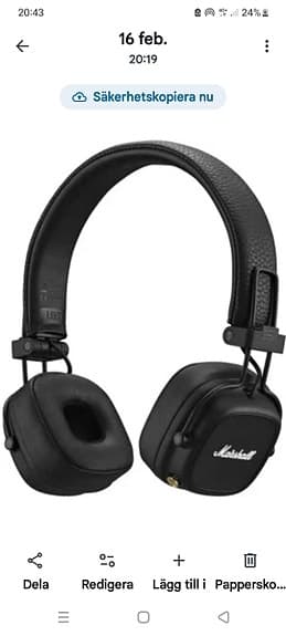 Bärbar Bluetooth högtalare + hörlurar