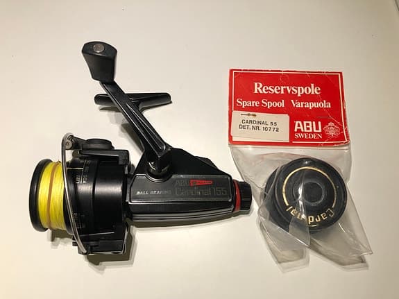 Abu Garcia Cardinal 155 och Basic 1112 spö och reservspole 210 cm