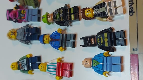 LEGO Minifigur Lot 29 Delar Blandade  Batman  Arbetare Samlarfigurer Original