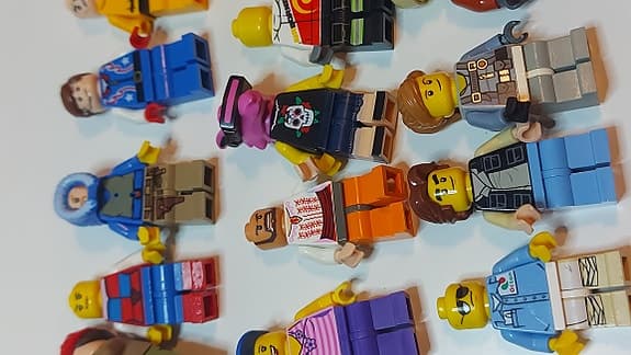 LEGO Minifigur Lot 29 Delar Blandade  Batman  Arbetare Samlarfigurer Original