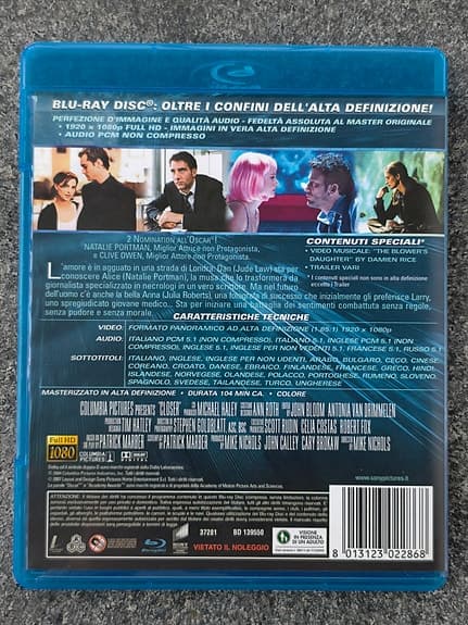Closer Blu-ray film