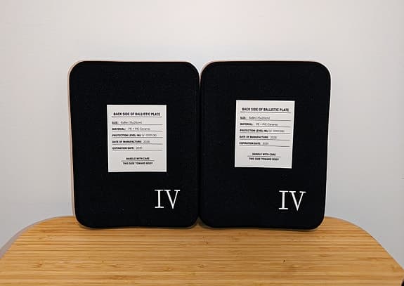 2st NordHaven NIJ IV Silicon Carbide 15x20cm Bulletproof Side Plates (Vertical)
