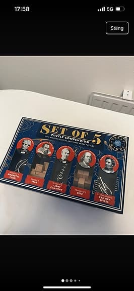 Professor Puzzle Great Minds Set of 5 pussel trä och metall