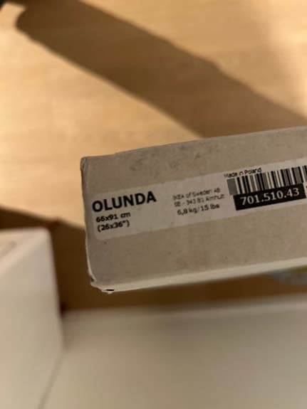 IKEA OLUNDA tavla alfabet motiv