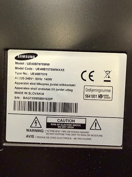 Samsung UE40B7070 LCD-TV 40 tum svart Full HD