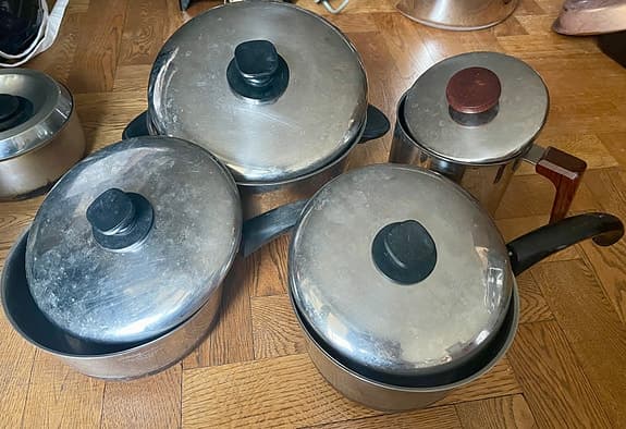Nilsjohan/Olofström kastruller, stekpannor mm