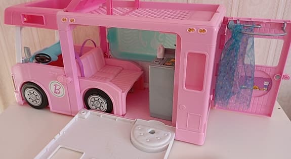 Barbie husbil leksaksfordon rosa - toppskick -
