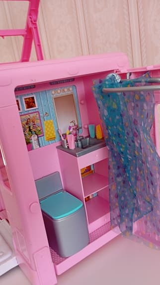 Barbie husbil leksaksfordon rosa - toppskick -