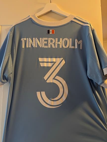 Adidas New York City FC fotbollströja XL ljusblå