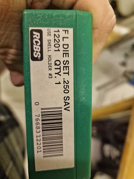 Handladdning RCBS verktyg FL Die Set för kalibern .250 Savage (SAV).