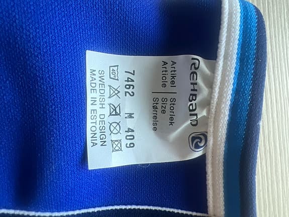 Rehband 7462 benskydd neopren blå storlek M