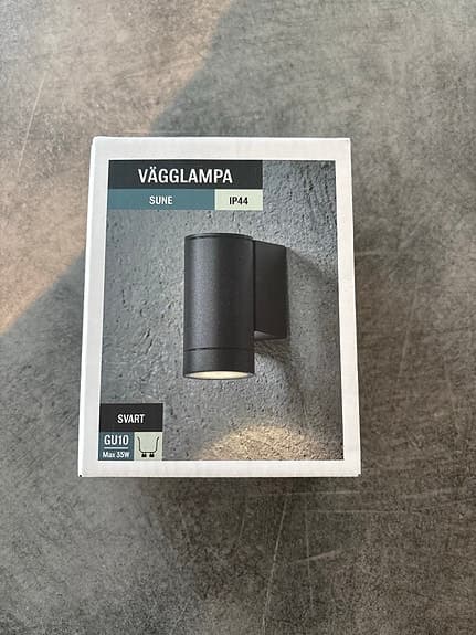 3 st Markslöjd SUNE vägglampor – NYA – IP44 utomhus